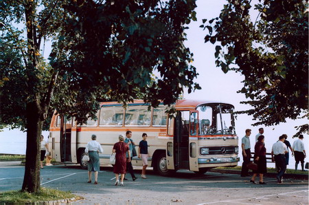 O302 13 Rüh Mercedes Bus Feld Reisen Omnibus Reisebus Classic H0 LA4 å 