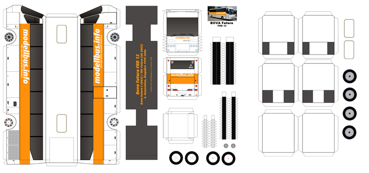 Bova Futura Bastelbogen modellbus.info