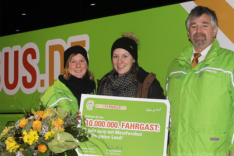 10.000.000 MeinFernbus-Fahrgast 2014 - modellbus.info