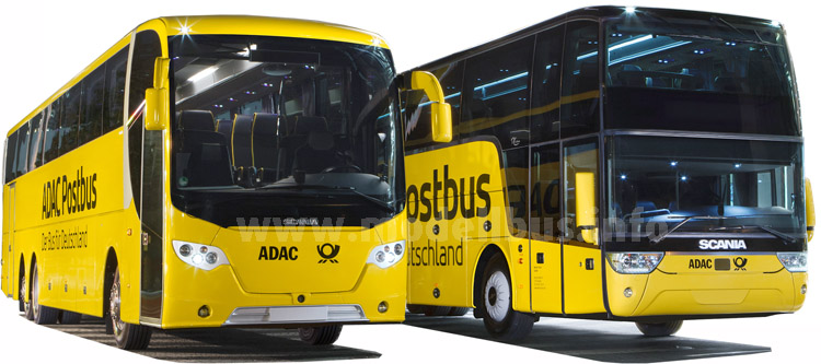 ADAC Postbus Scania Van Hool Busse - modellbus.info