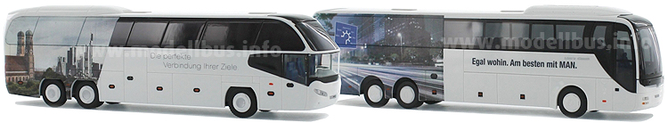 Neoplan MAN Werbemodelle RDA Workshop - modellbus.info