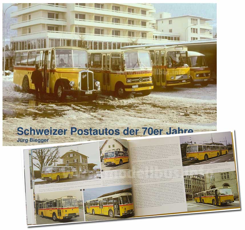 Biegger Postautos der 70er Jahre - modellbus.info