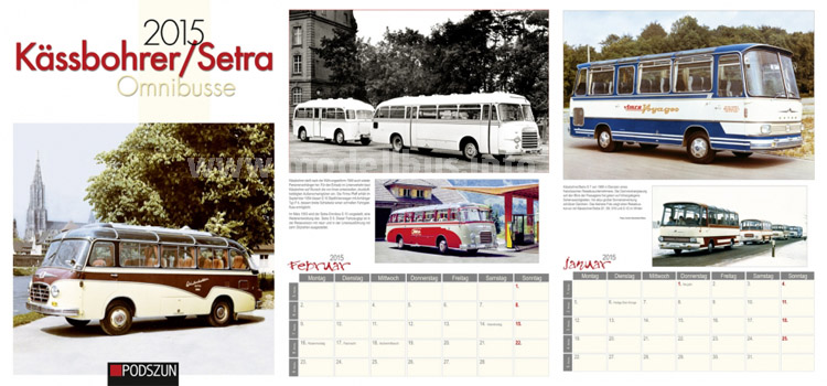 Kässbohrer/Setra-Kalender 2015 - Podszun - modellbus.info