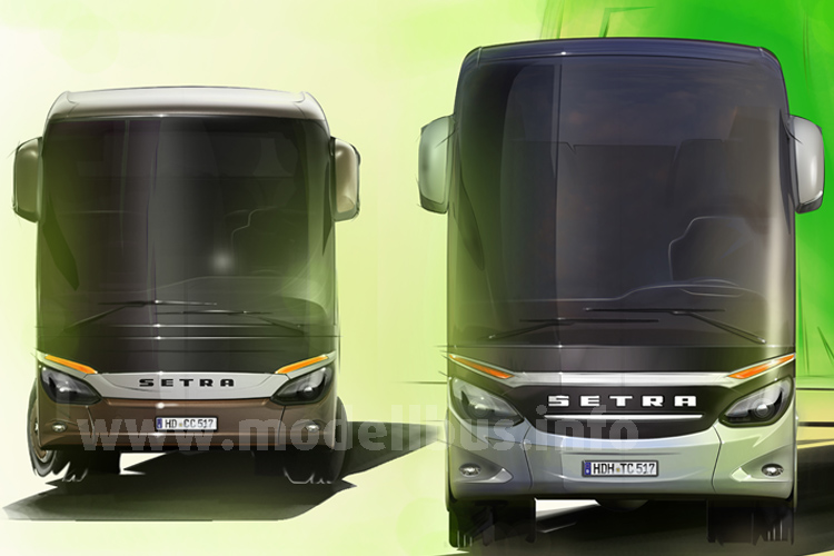 Designskizzen der Setra ComfortClass 500 und TopClass 500 - modellbus.info
