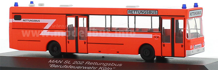 MAN SL 202 Rettungsbus Köln - modellbus.info
