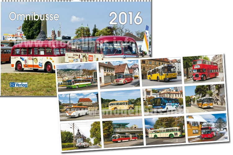 Omnibusse 2016 Kalender EK Verlag - modellbus.info