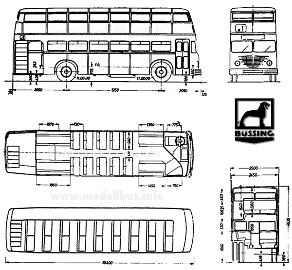 Bssing D2U Maskizze modellbus.info